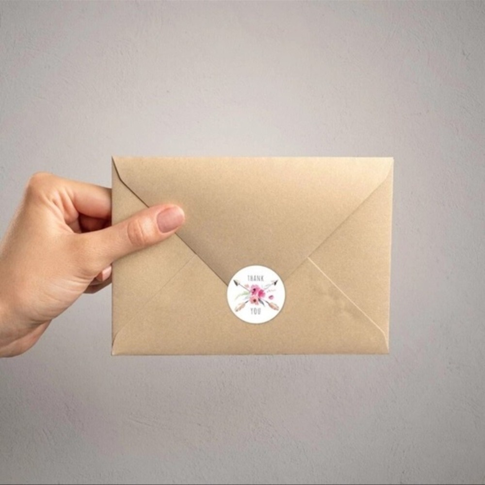 Roll of 500 Thank You stickers 1x1 - Picture 5 of 6
